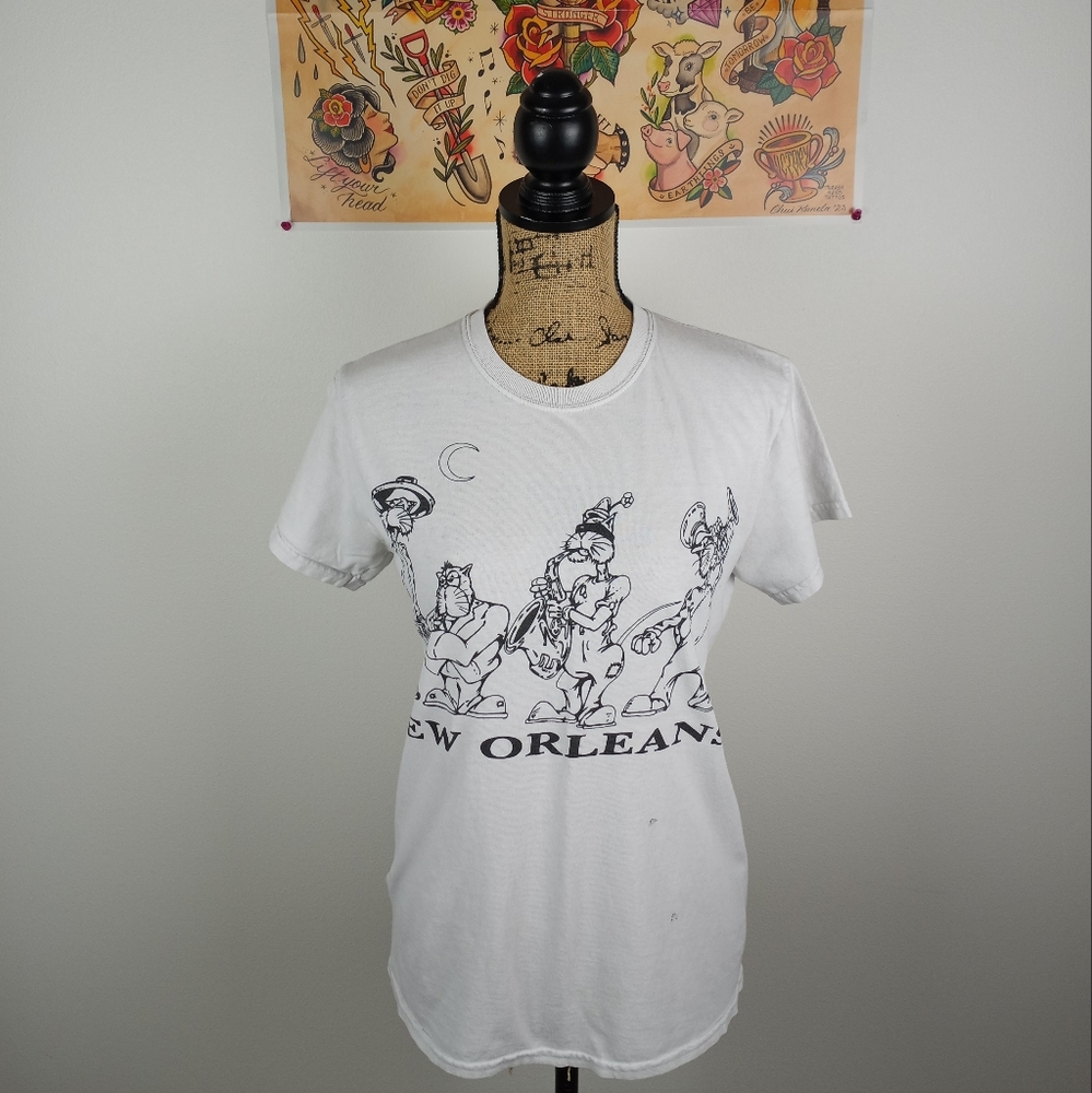 Vintage New Orleans Cat Band Tshirt